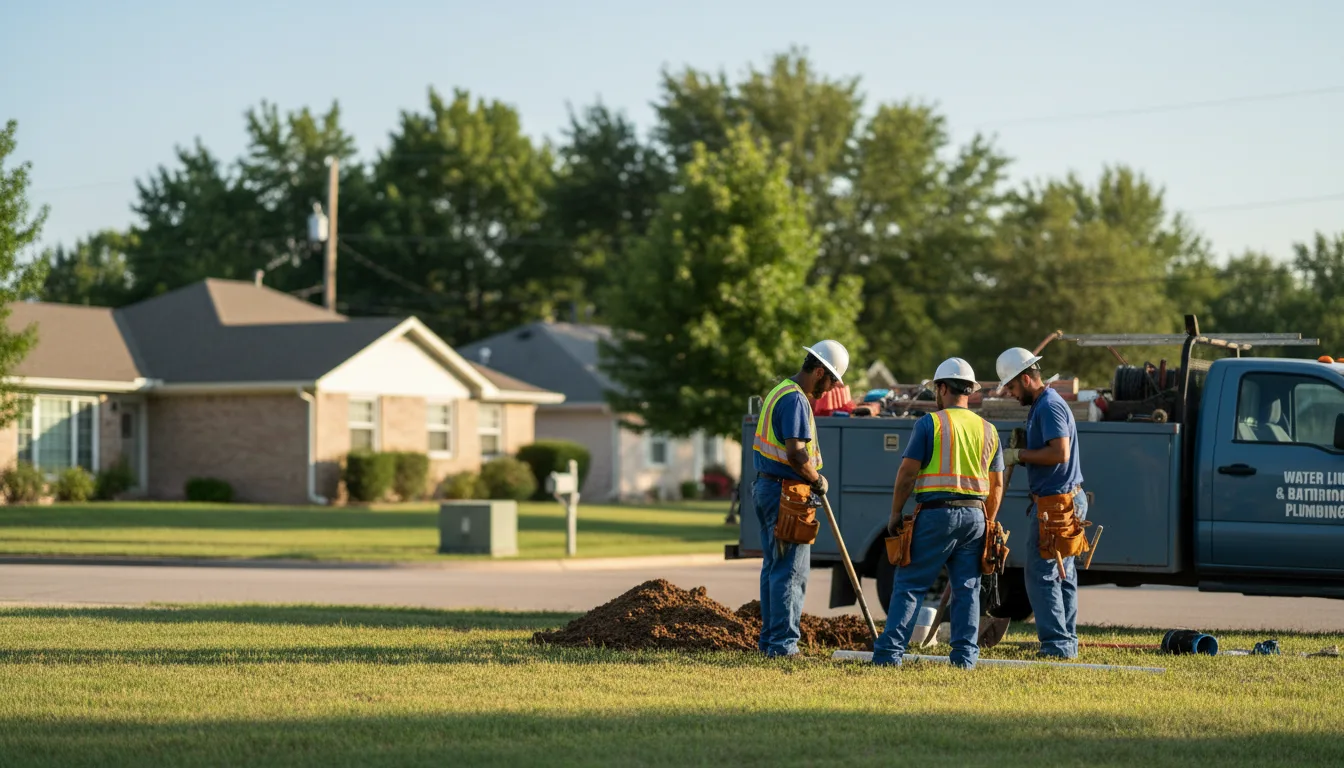 Residential water line and bathroom plumbing service in Wheatfield, IN